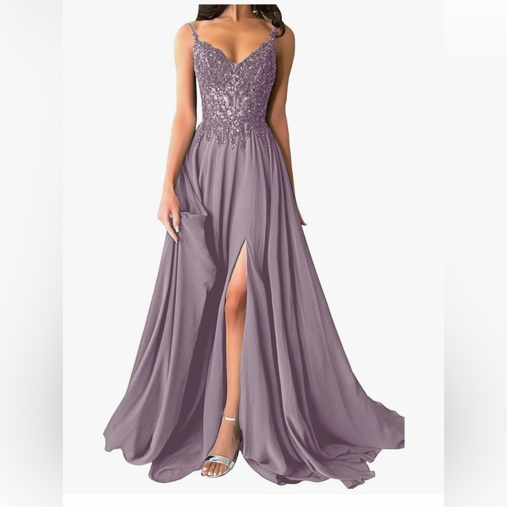 Elegant Purple Evening Gown